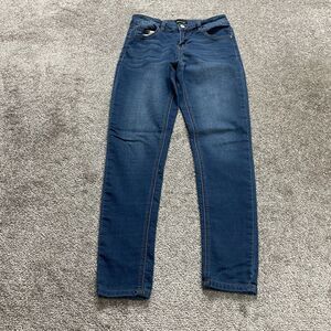 Joe Boxer Jeans Juniors 7 Blue Denim Stretch Straight Soft Dark Wash 28x28